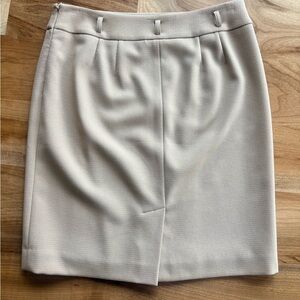 2 x LOFT Light Beige and Brown Textured Pencil Skirts with Belt Loops